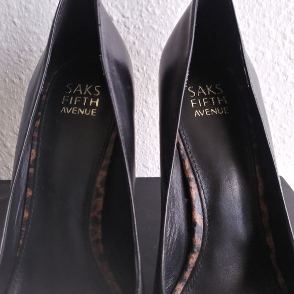 SAKS FIFTH AVENUE Peep Toe Pumps - Picture 5 of 5